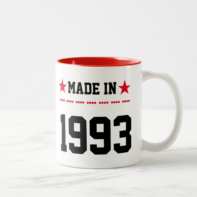 Taza Bicolor Hecho en 1993 (Derecha)