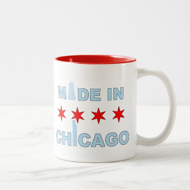 Taza Bicolor Hecho en Chicago, Illinois (Derecha)