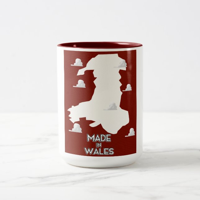 Taza Bicolor Hecho en Gales (Centro)