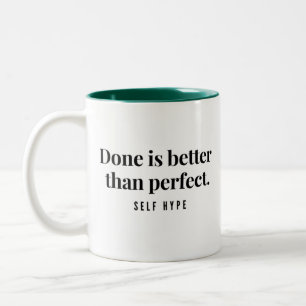 Taza Bicolor Hecho es mejor que Perfect White Mug