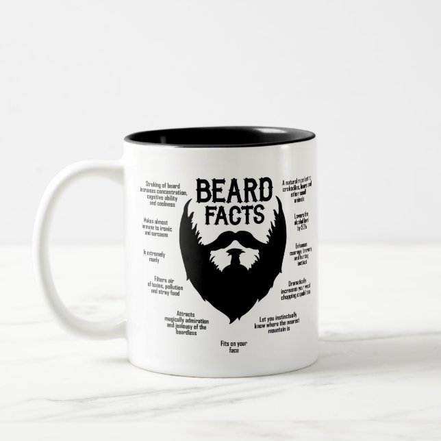 Taza Bicolor Hechos de barba (negro) (Izquierda)