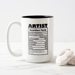Taza Bicolor hechos de trabajo de artistas geniales