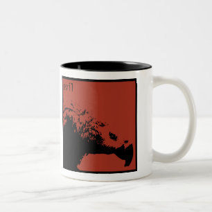 Taza Bicolor Hector le toma negro azabache del café