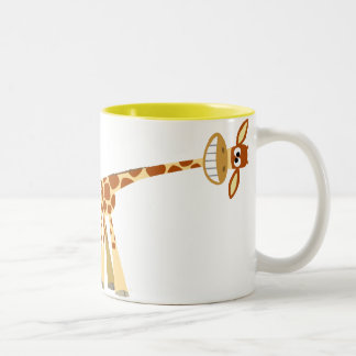 Taza Bicolor ¡¡Hee Hee Hee!! Personalizado Giraffe mug