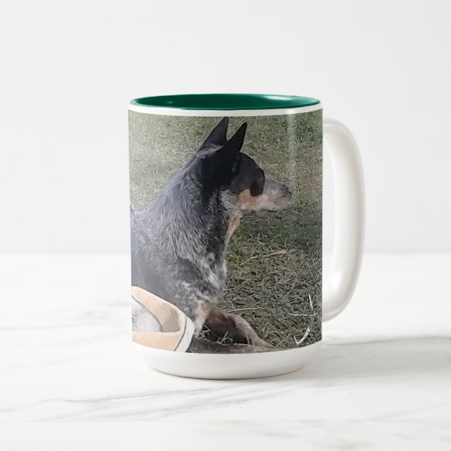 Taza Bicolor Heeler azul (Anverso derecho)