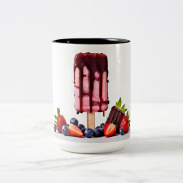Taza Bicolor helado de chocolate con bayas