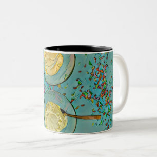 Taza Bicolor Helado de fresa
