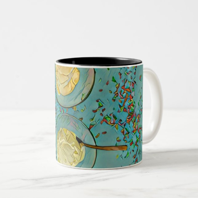 Taza Bicolor Helado de fresa (Anverso derecho)