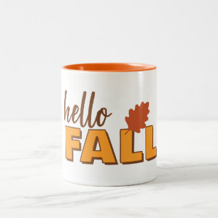 Taza Bicolor Hello Fall Autumn Mug