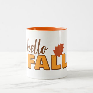 Taza Bicolor Hello Fall Autumn Mug