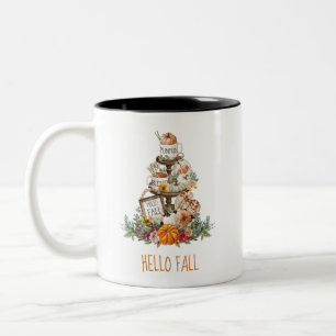 Taza Bicolor Hello Fall Tiered Tray Pumpkins Greeneration