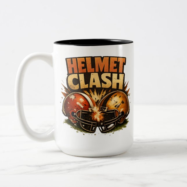 Taza Bicolor Helmet Clash Football (Izquierda)