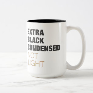 Taza Bicolor helvetica font coffee mug
