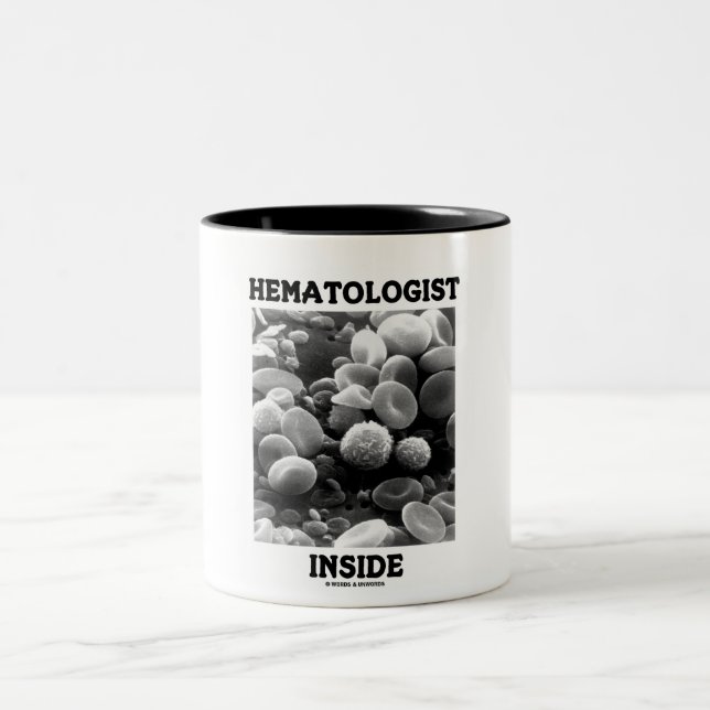 Taza Bicolor Hematólogo interno (células sanguíneas) (Centro)