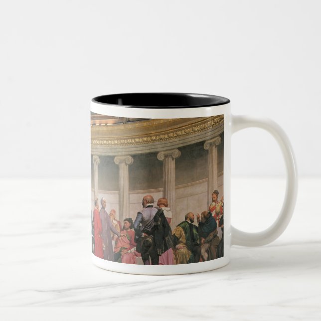 Taza Bicolor Hemiciclo: Artistas de todas las edades, detalle (Derecha)