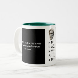 Taza Bicolor Henry David Thoreau Personalizado cita Philosophy 