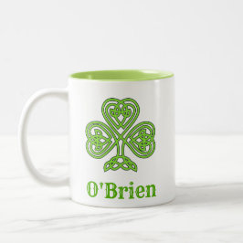 Taza Bicolor Herencia Celta Irlandesa Shamrock