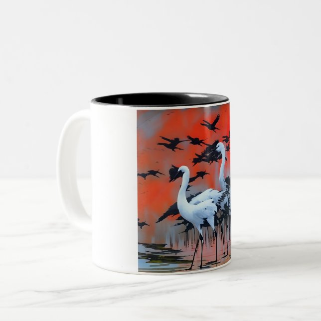 Taza Bicolor Herencias blancas al atardecer (Anverso izquierdo)