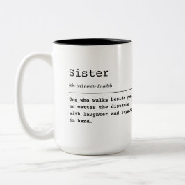 Taza Bicolor Hermana - Risas y Lealtad