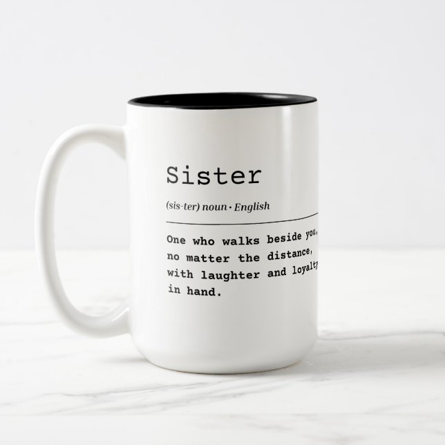 Taza Bicolor Hermana - Risas y Lealtad (Izquierda)