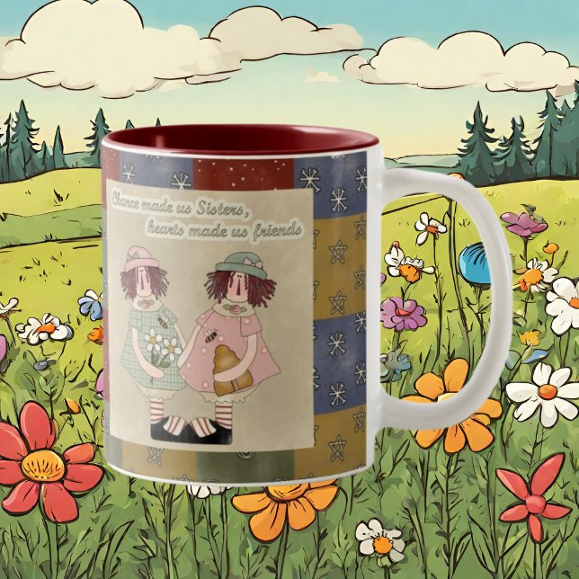 Taza Bicolor Hermanas (Subido por el creador)