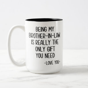 Taza Bicolor Hermano Mug, cuñado regalo