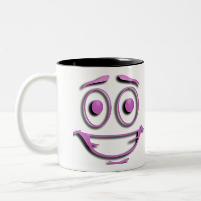 Taza Bicolor Hermosa cara feliz de Personalizado (Izquierda)