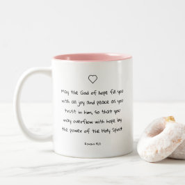 Taza Bicolor Hermosa cita de la Biblia de las Escrituras Confor