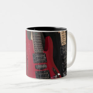 Taza Bicolor Hermosa Guitarra Bass