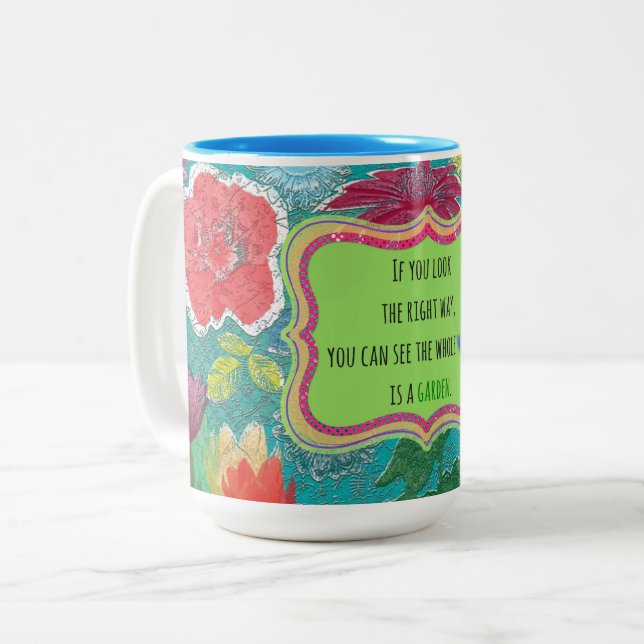 Taza Bicolor Hermosa jardinera (Anverso izquierdo)