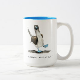 Taza Bicolor Hermosas Afirmaciones De Pájaro Café De Dos Tones