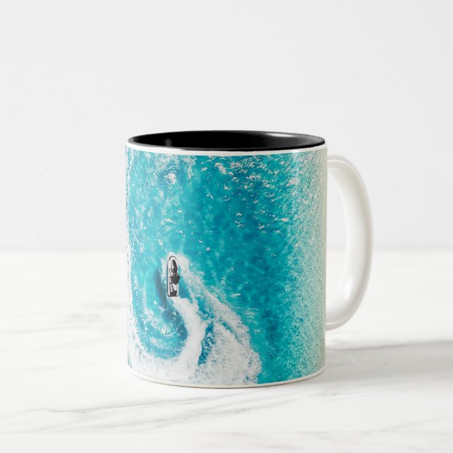 Taza Bicolor Hermosas criaturas oceánicas (Anverso derecho)