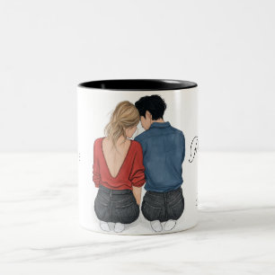 Taza Bicolor Hermosas parejas Bodas Mug