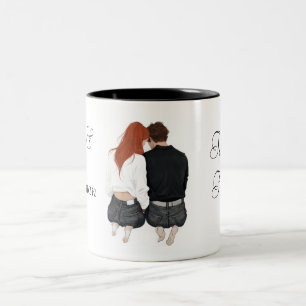 Taza Bicolor Hermosas parejas Bodas Mug