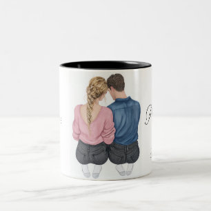 Taza Bicolor Hermosas parejas Bodas Mug