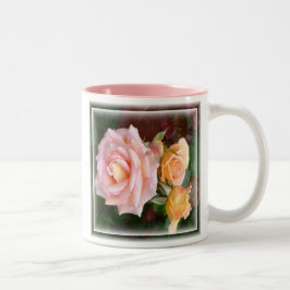 Taza Bicolor Hermosas rosas rosas