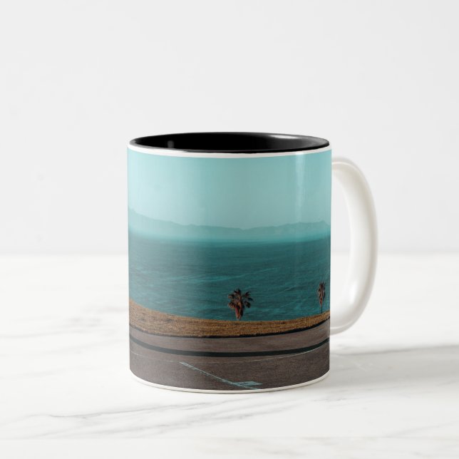 Taza Bicolor Hermoso aro de baloncesto (Anverso derecho)