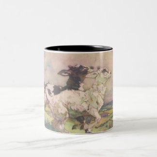 Taza Bicolor Hermoso bebé cabras Mug