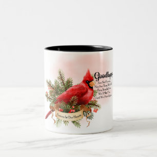 Taza Bicolor Hermoso Cardenal Rojo/Café de dos tonos de duelo