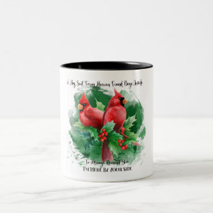 Taza Bicolor Hermoso Cardenal Rojo/Café de dos tonos de duelo
