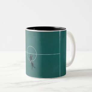 Taza Bicolor Hermoso diseño de baloncesto