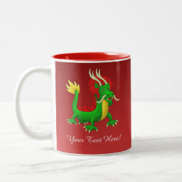Taza Bicolor Hermoso Dragón Chino