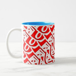 Taza Bicolor Hermoso Estilo De Decoración