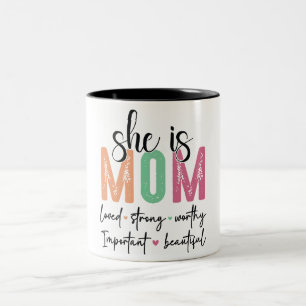 Taza Bicolor Hermoso Feliz Día de la Madre Mamá