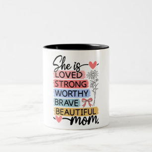 Taza Bicolor Hermoso Feliz Día de la Madre Mamá