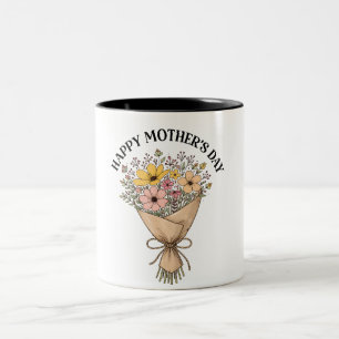 Taza Bicolor Hermoso Feliz Día de las Madres Mamá