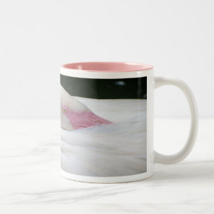 Taza Bicolor Hermoso Flamingo Blanco