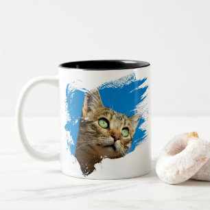Taza Bicolor Hermoso Gatito