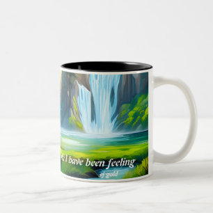 Taza Bicolor Hermoso mantra de cascada