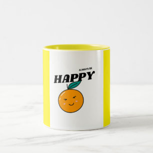 Taza Bicolor Hermoso naranja amarillo Mug